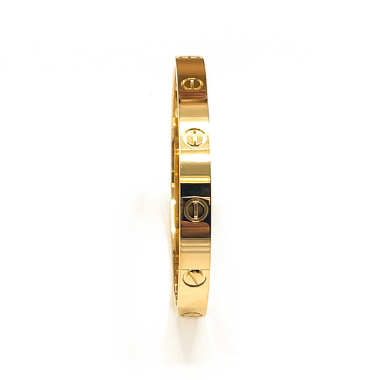 Cartier 18kt Yellow Gold Love Bracelet Size 18 - New Locking Mechanism