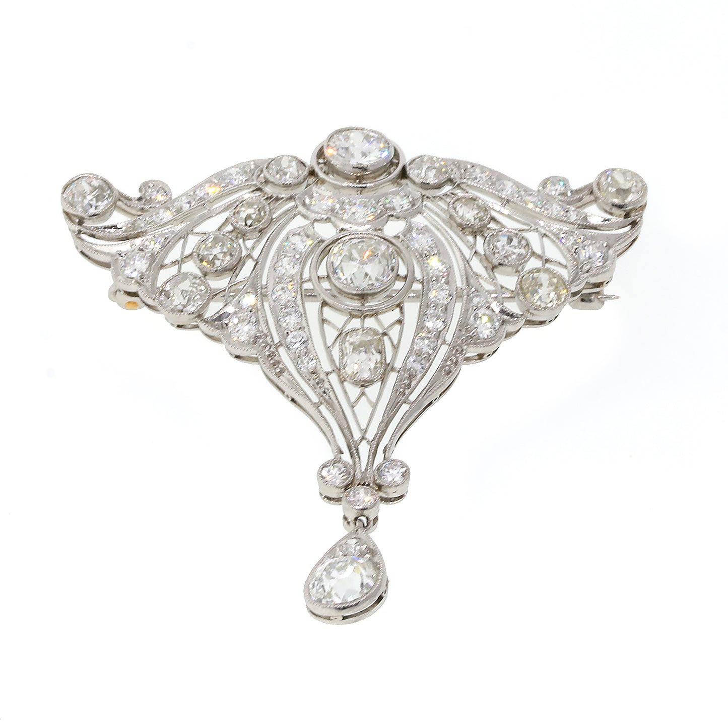 Load image into Gallery viewer, Platinum Antique OMC Diamond Pin
