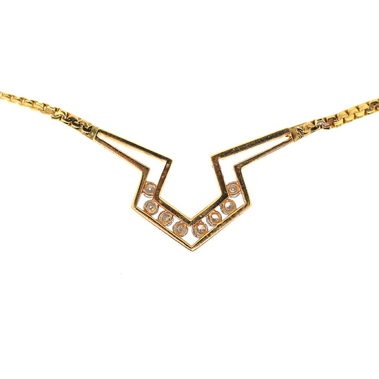 14k Gold Diamond Choker Necklace