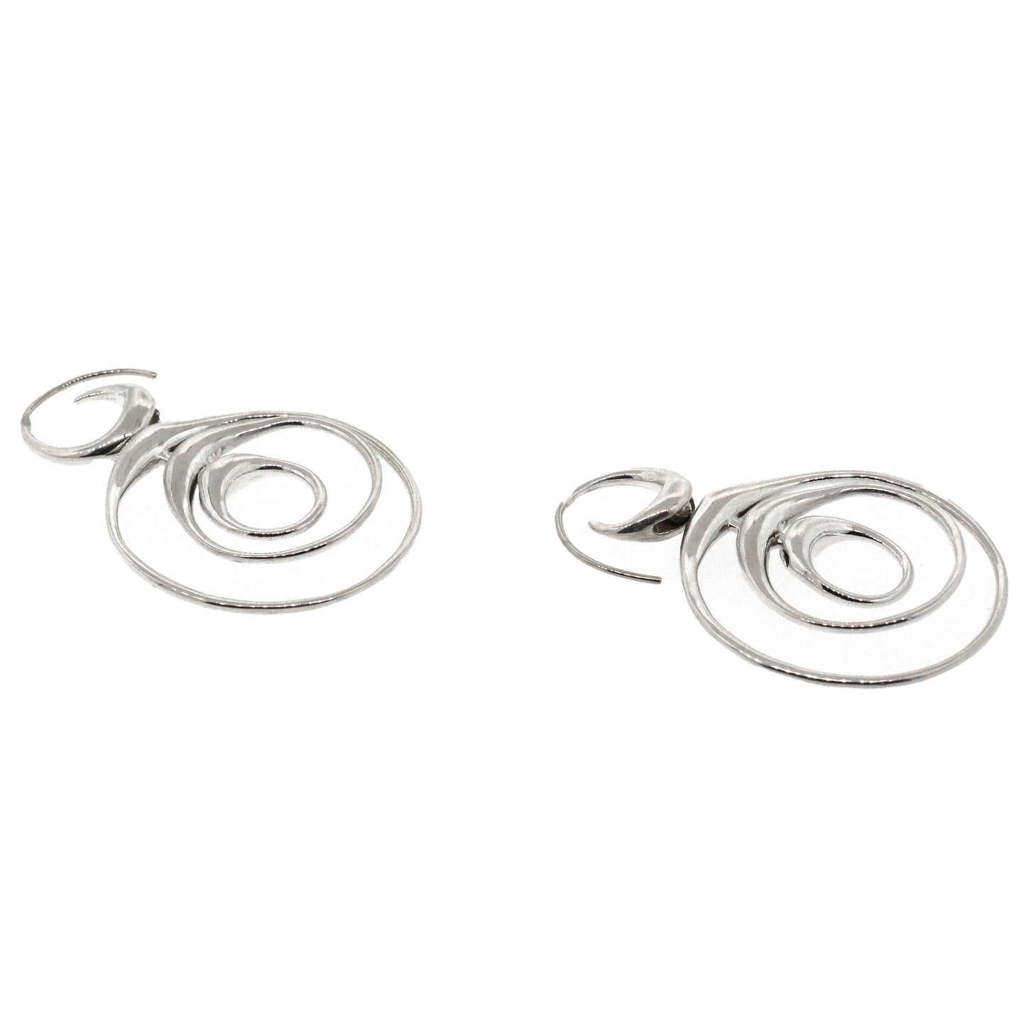 Sterling Silver Spirals Dangle Earrings