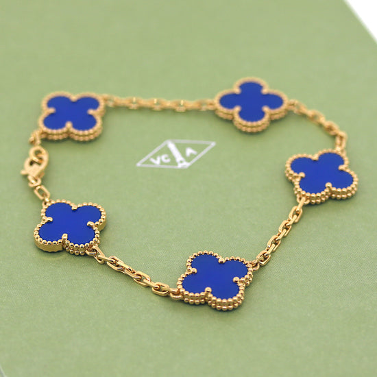 Van Cleef and Arpels Vintage Alhambra 5 Motifs Bracelet