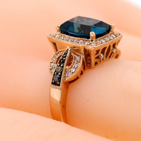 LeVian Berrylicious Blues Topaz Ring in 14k Rose Gold