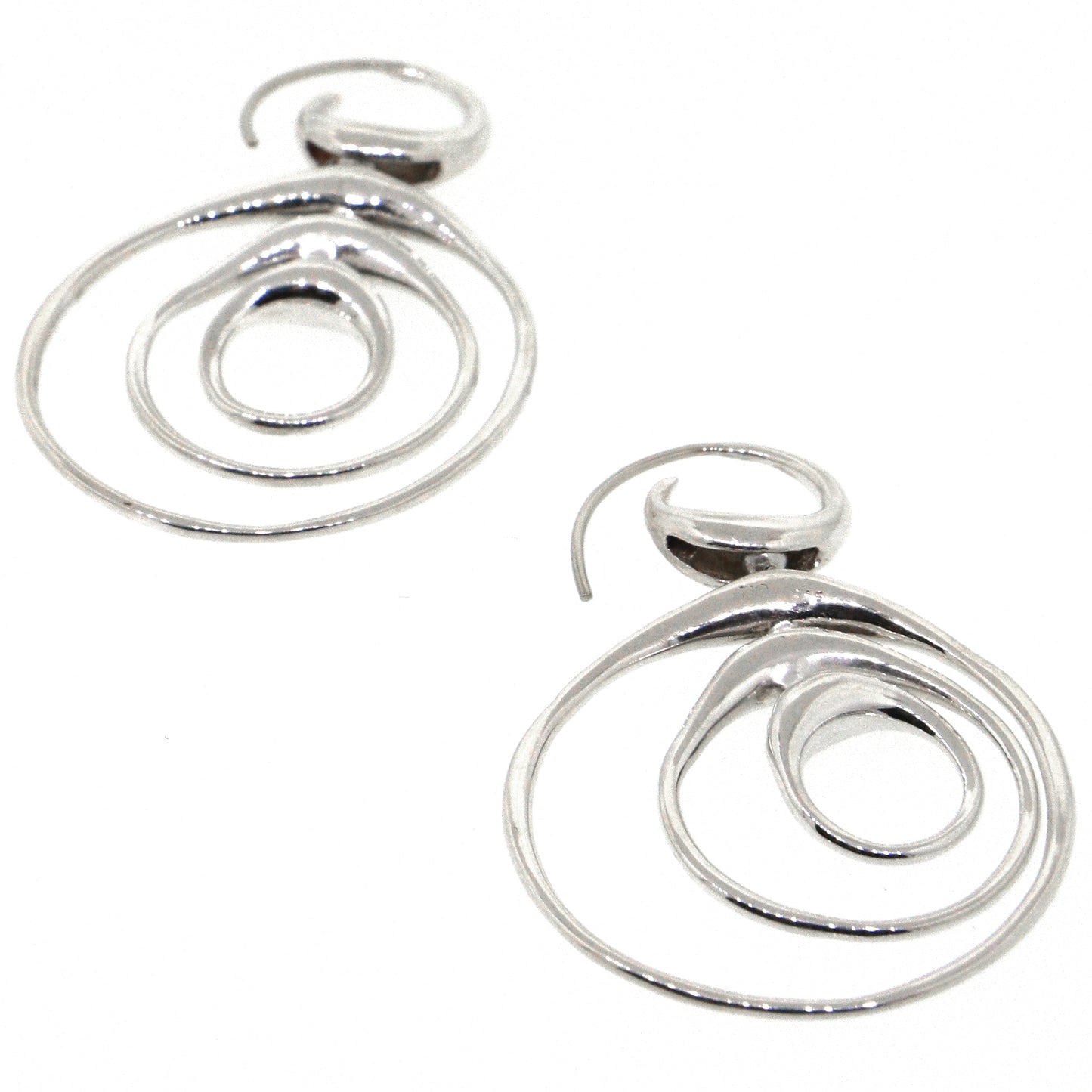 Sterling Silver Spirals Dangle Earrings