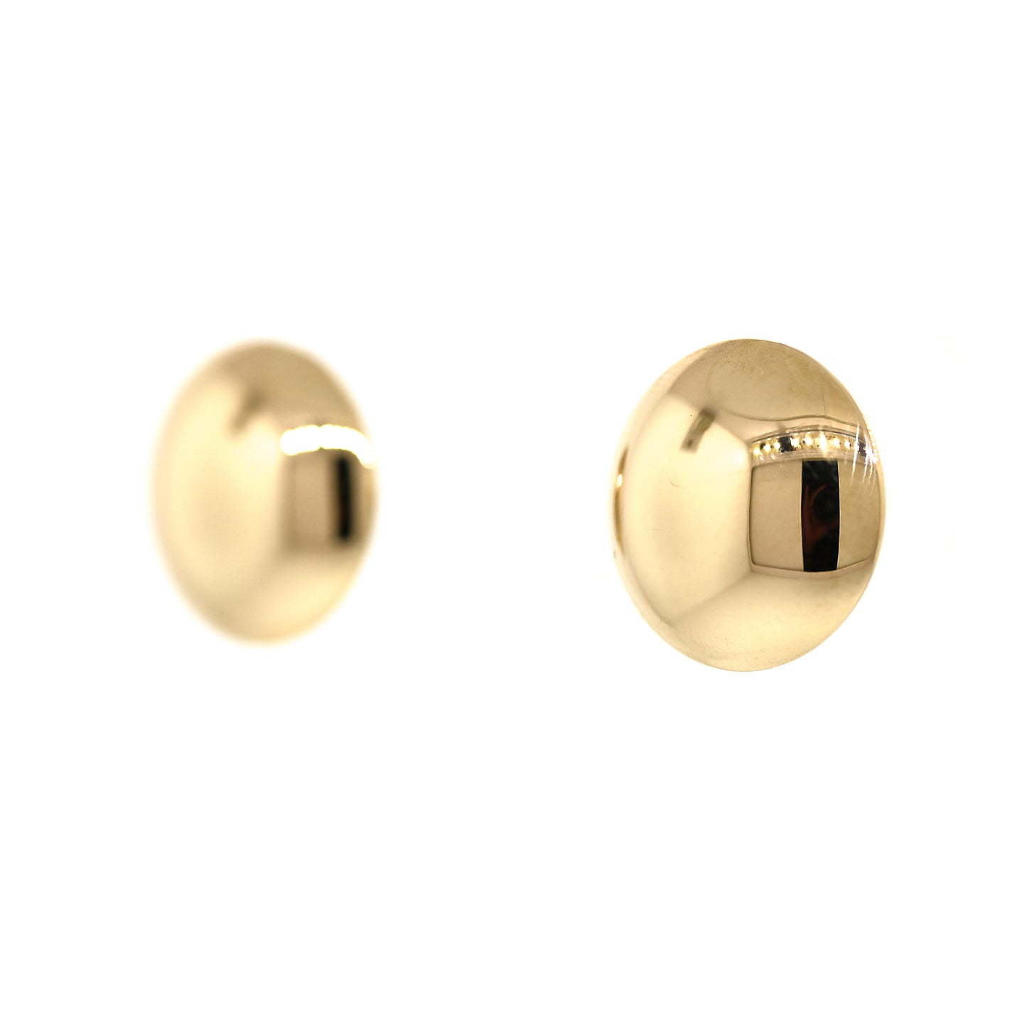 14kt Yellow Gold Button Clip-on Earrings