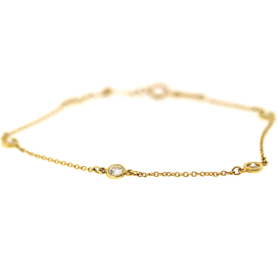 Preowned Tiffany and Co. Elsa Peretti Diamond by the Yard 18k Yellow Gold Bracelet
