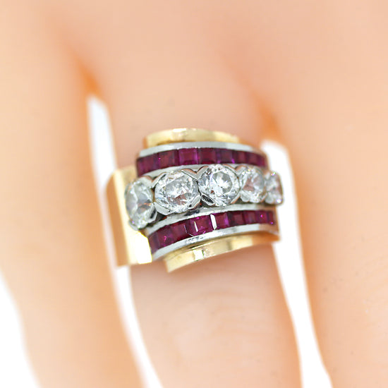 Ruby and Diamond Estate Ring