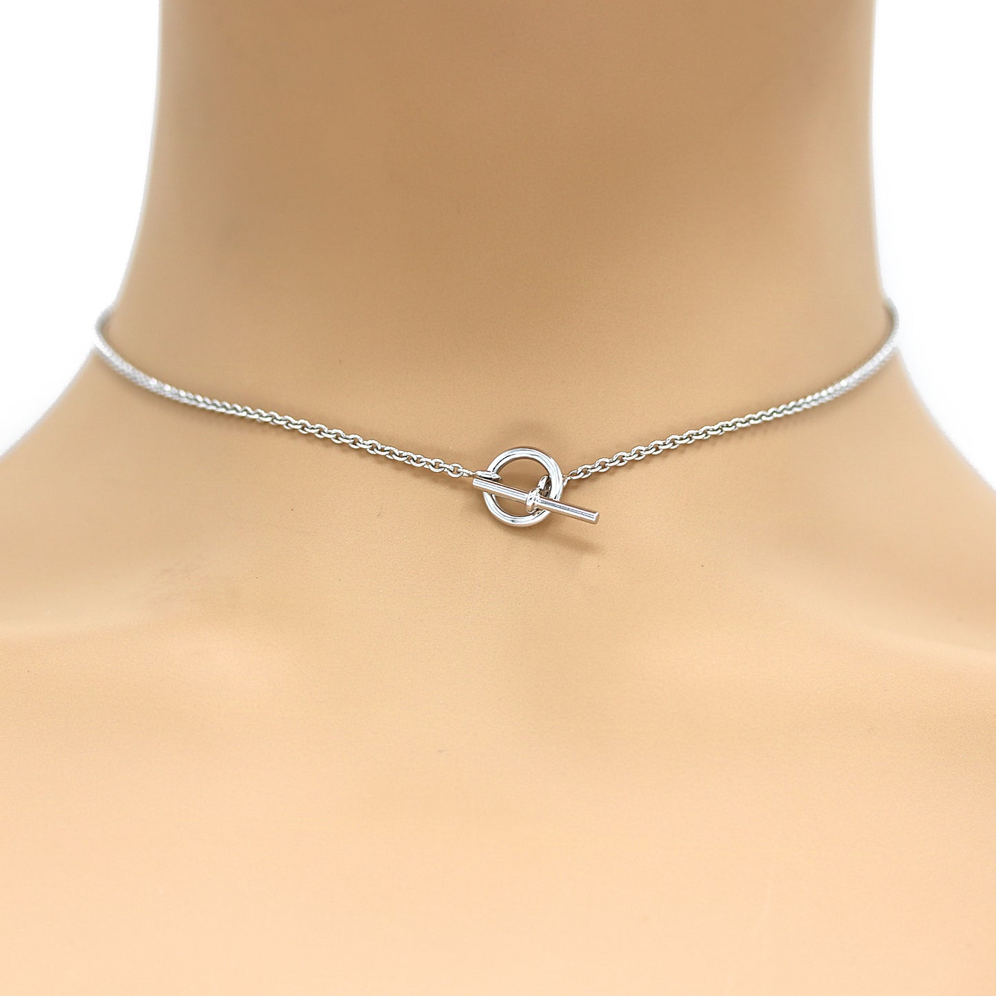 Load image into Gallery viewer, Hermes 18K White Gold Mini Chaine D&amp;#39;ancre Necklace
