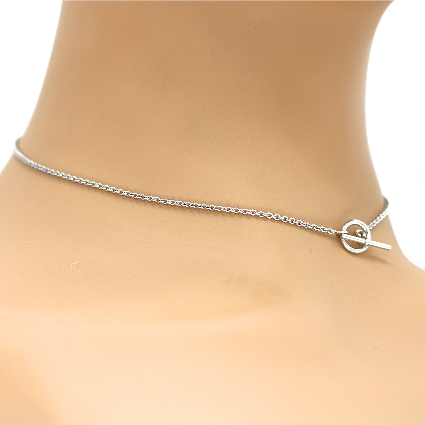 Load image into Gallery viewer, Hermes 18K White Gold Mini Chaine D&amp;#39;ancre Necklace

