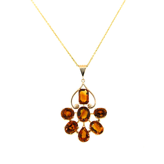 Load image into Gallery viewer, Madeira Citrine Pendant Necklace
