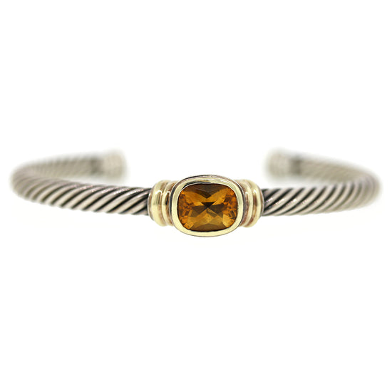 Load image into Gallery viewer, David Yurman Classic Citrine Cable Bracelet in Sterling Silver

