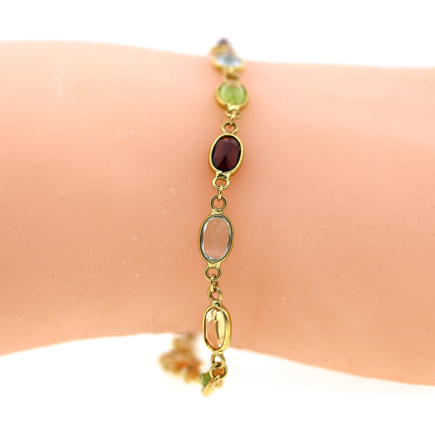 Load image into Gallery viewer, Semi Precious Candy Bracelet in 18k Gold
