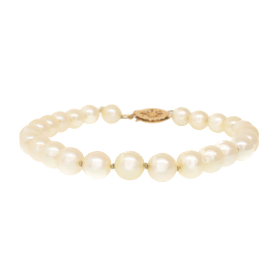 Load image into Gallery viewer, Classic 14k Gold Pearl Bracelet
