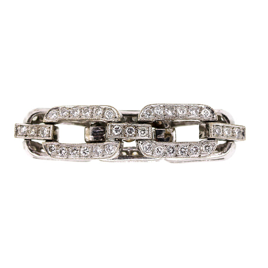 Load image into Gallery viewer, Chain Link Flexible Diamond Ring in 14k Gold
