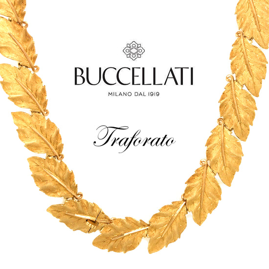 Load image into Gallery viewer, Buccellati Segrinato 18k Gold Leaf Necklace
