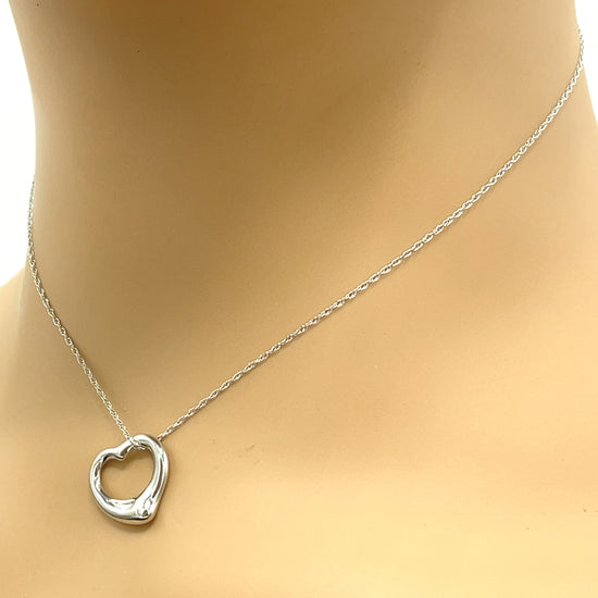 Tiffany & Co. Elsa Peretti Open Heart Silver Pendant - No Chain