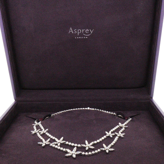 Asprey Daisy Collection Pave Diamond Flowers Necklace