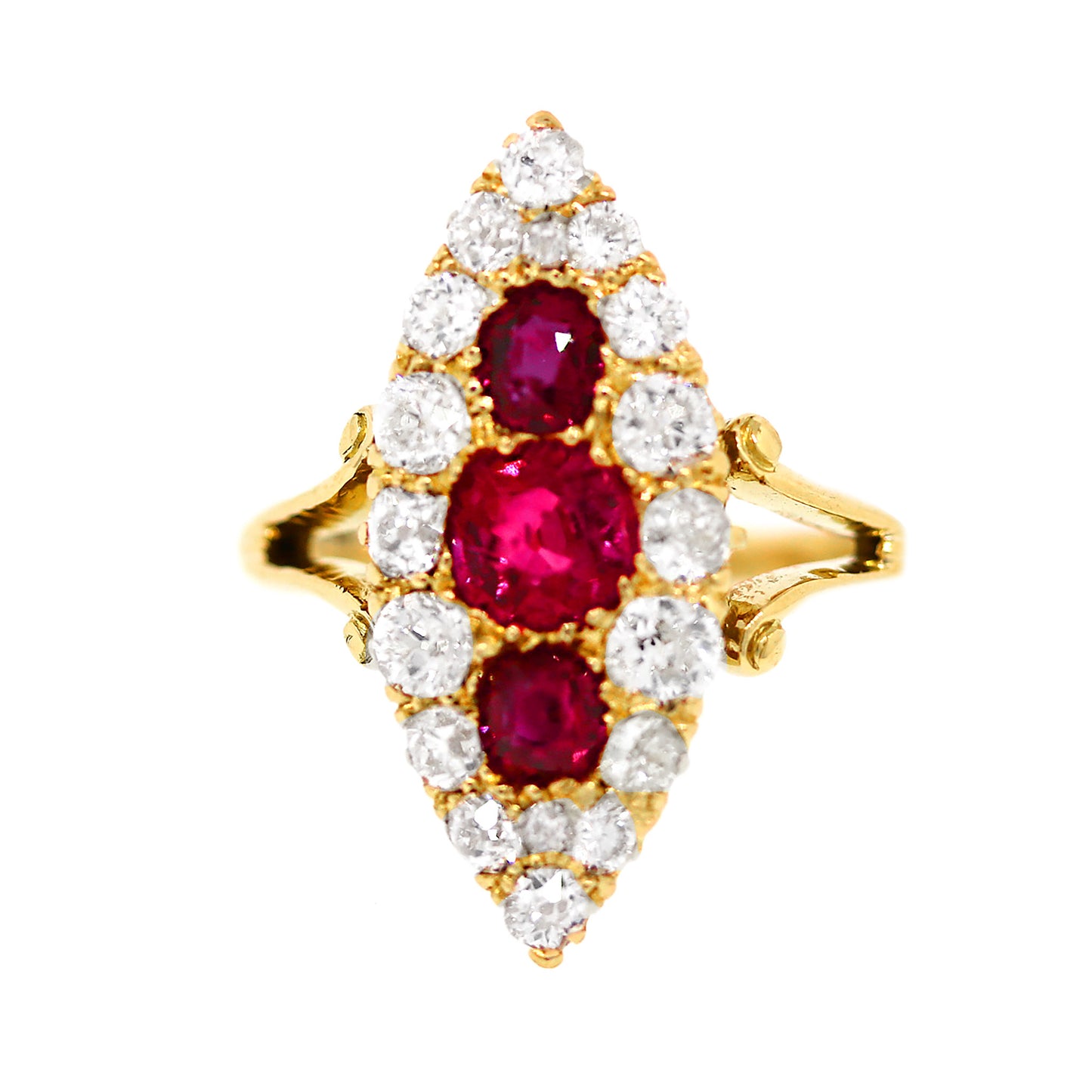 Load image into Gallery viewer, Vintage Burmese Ruby &amp;amp; Diamond Ring
