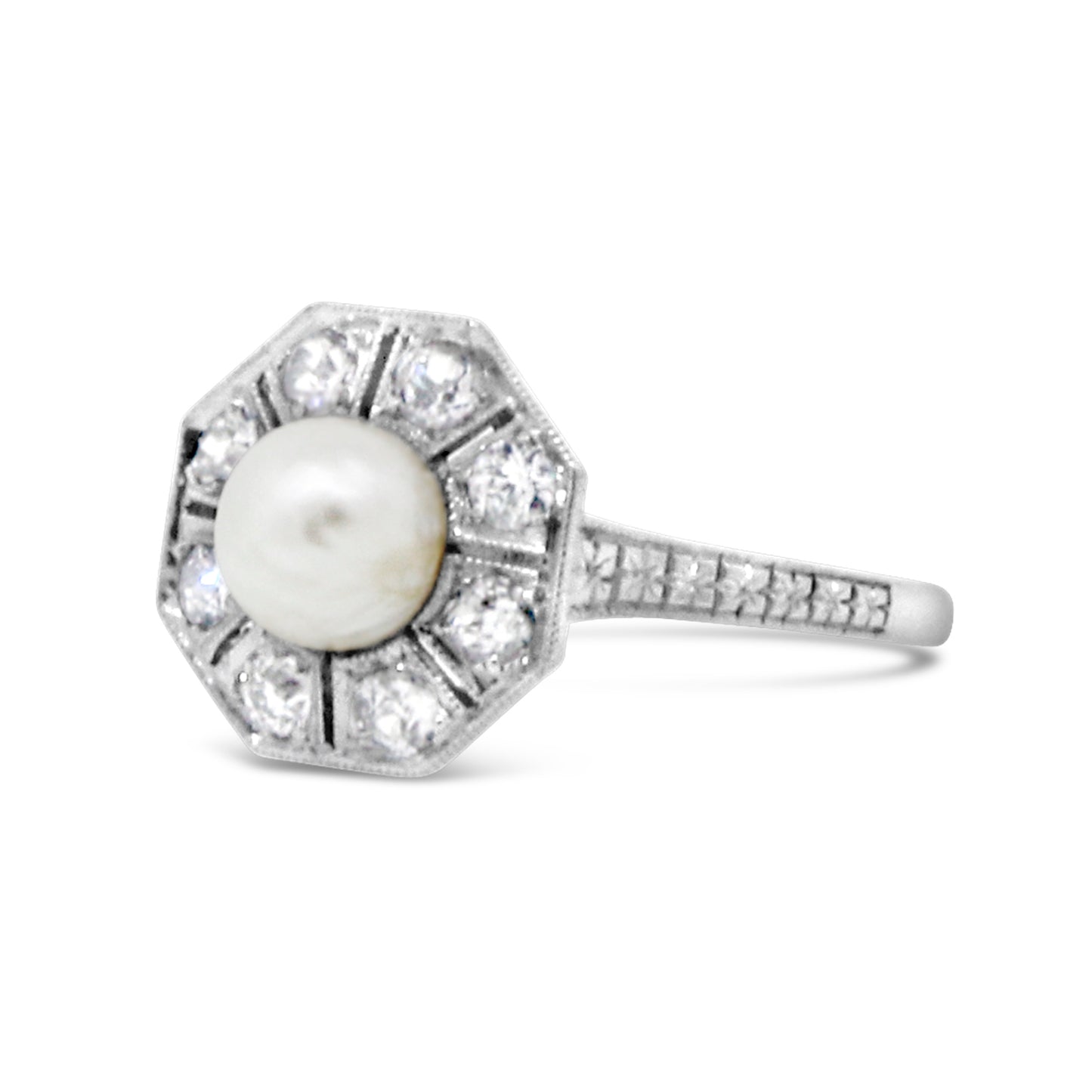 Antique Pearl Diamond Ring