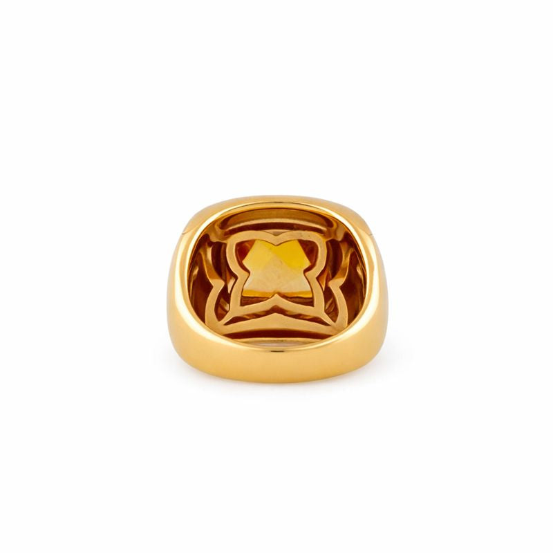 Bvlgari Vintage Pyramide Citrine Puzzle Ring