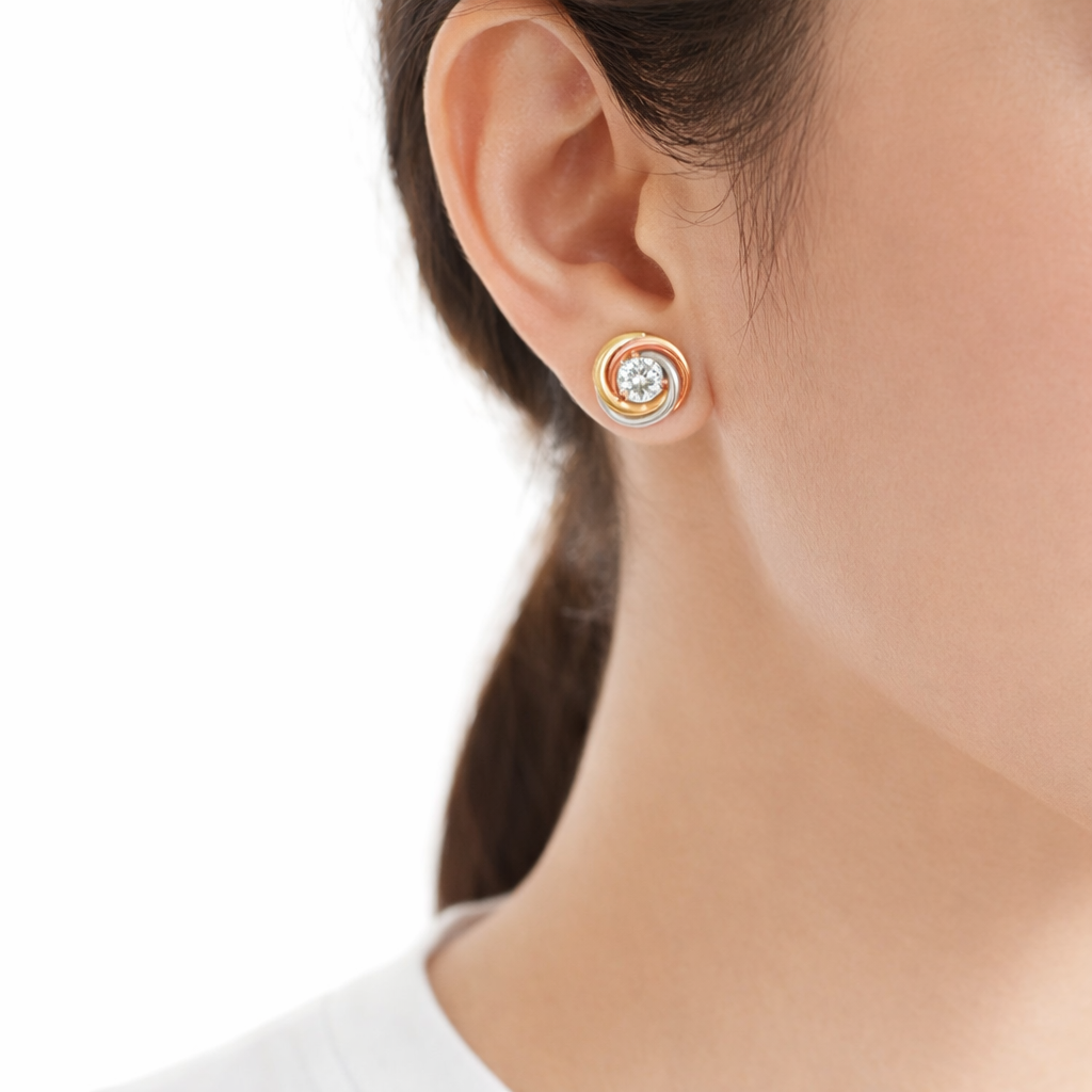 Cartier 18k Gold Trinity Studs Earrings