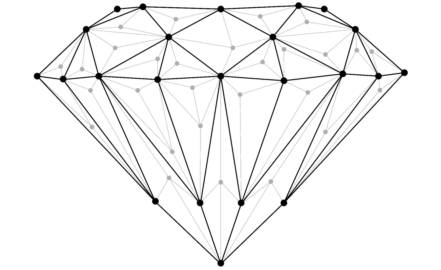 Photo of network in shape of diamond.