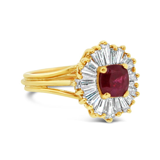 Ruby and Diamond Sweet Ballerina Ring