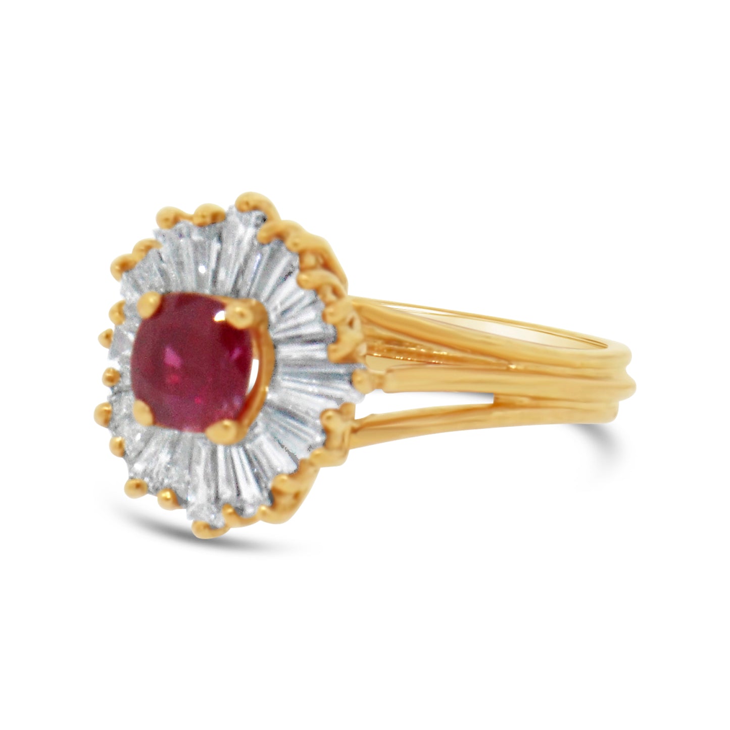 Ruby and Diamond Sweet Ballerina Ring