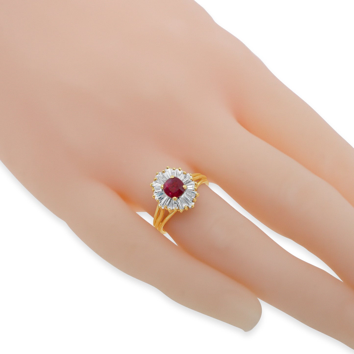 Ruby and Diamond Sweet Ballerina Ring