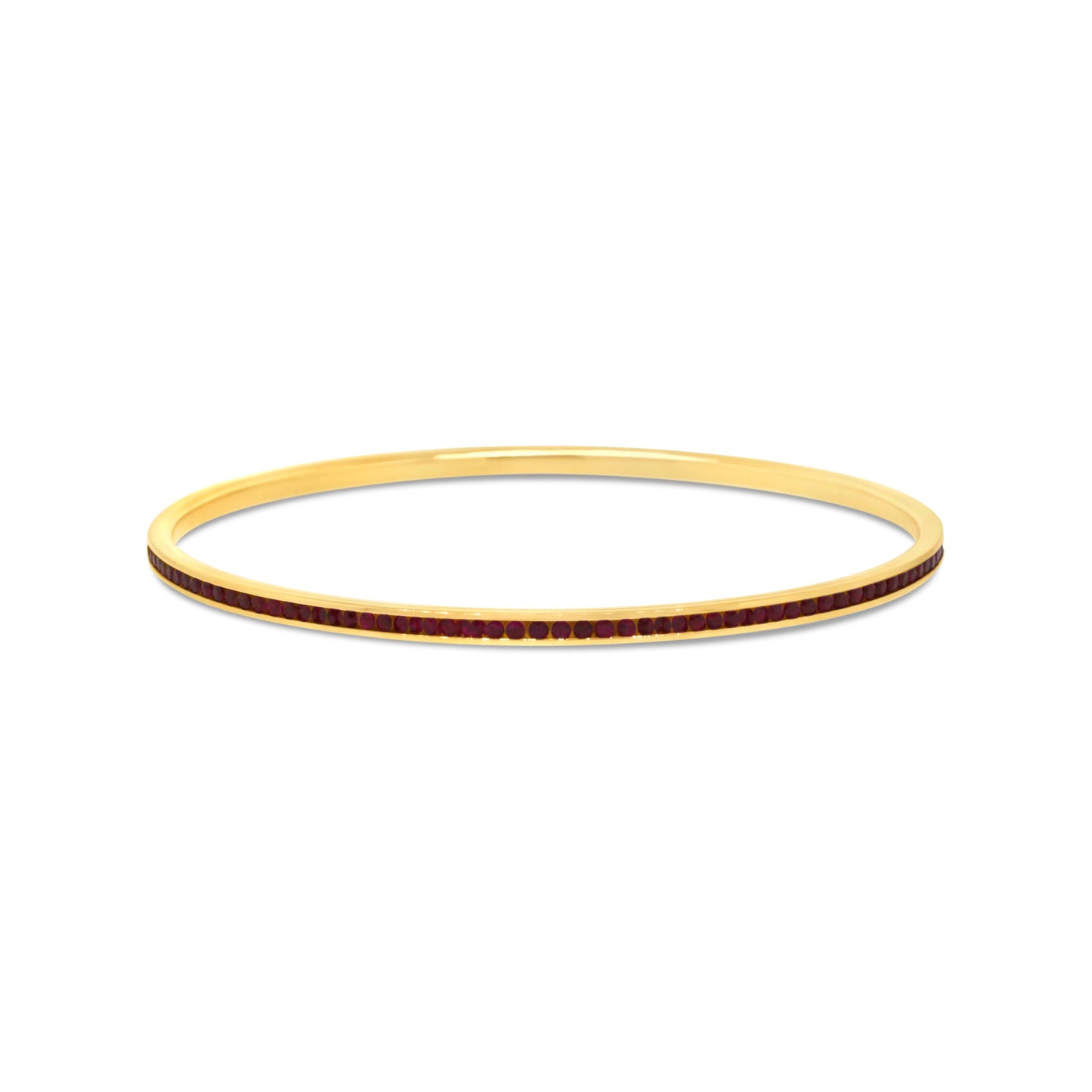 18kt Yellow Gold Ruby Slip-on Bangle Bracelet