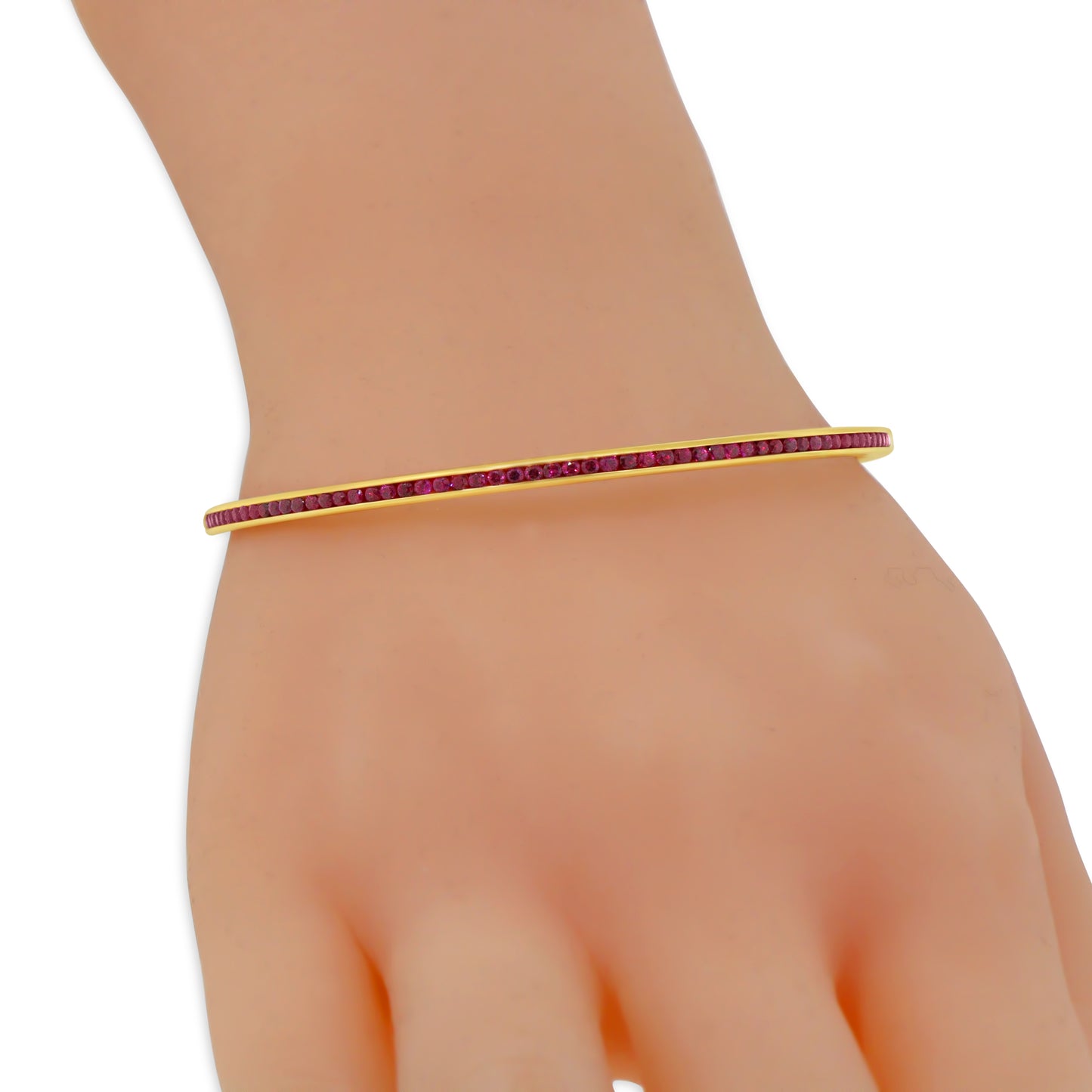 18kt Yellow Gold Ruby Slip-on Bangle Bracelet