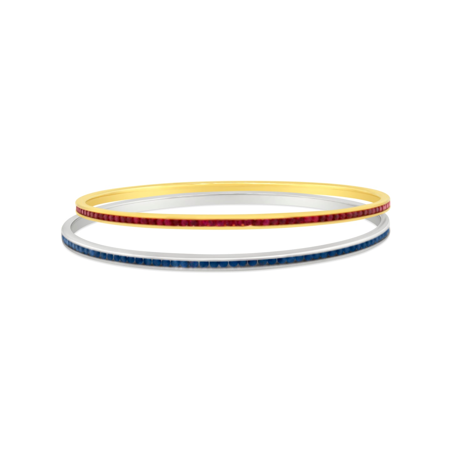 18kt Yellow Gold Ruby Slip-on Bangle Bracelet