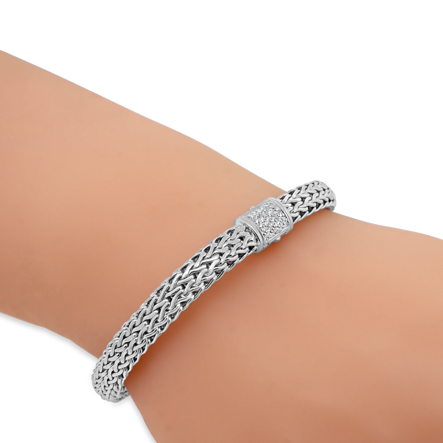 John Hardy Icon Sterling Silver Diamond Bracelet