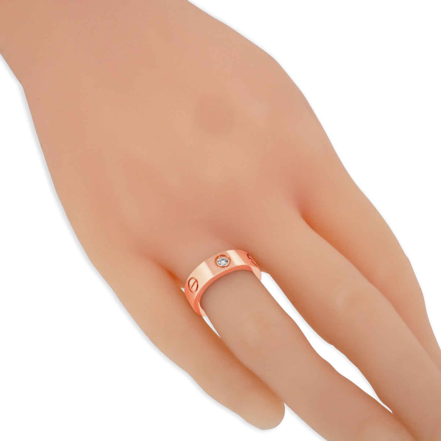 Cartier 3 Diamond Love Ring EU 50