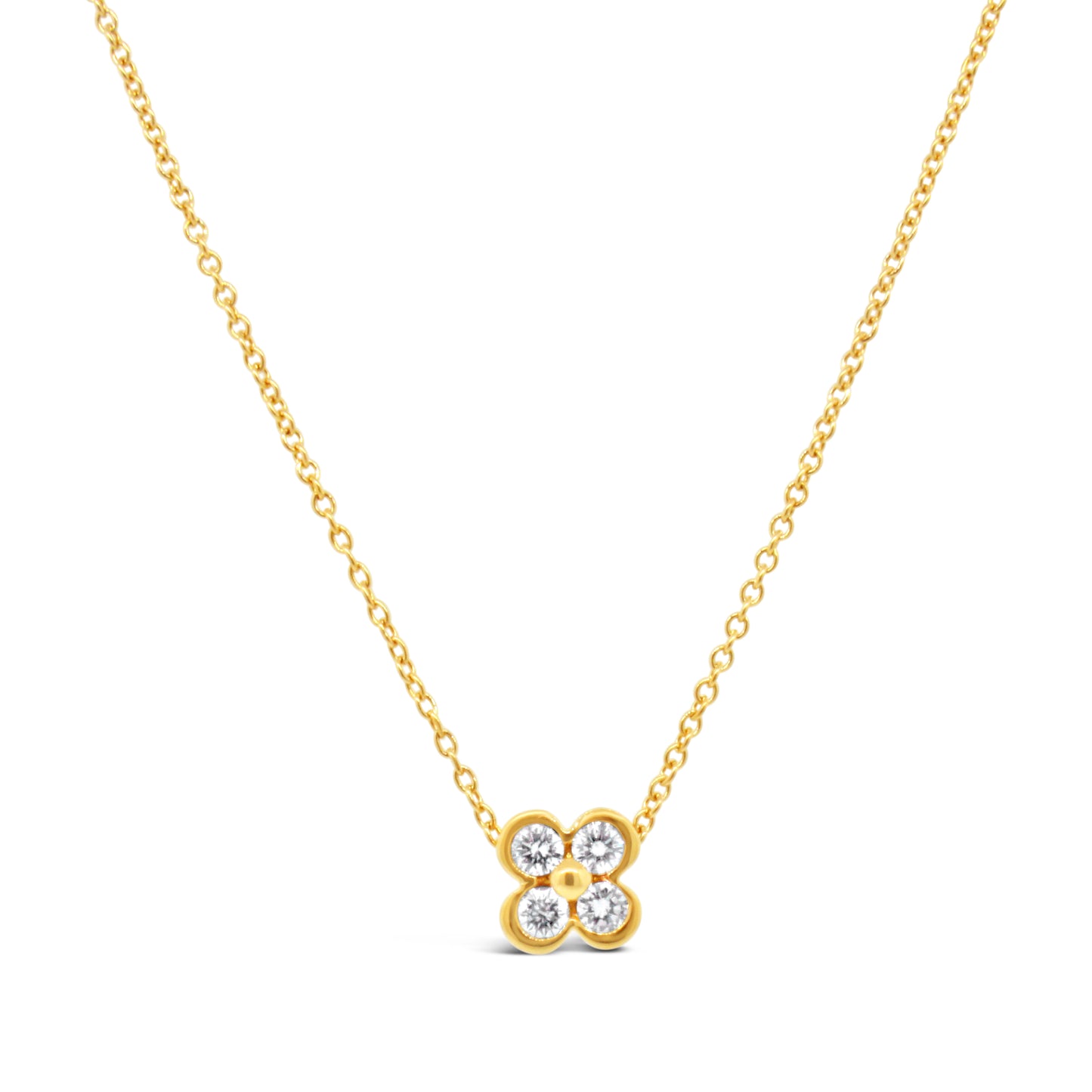 Tiffany & Co. Clover Diamond Pendant Necklace