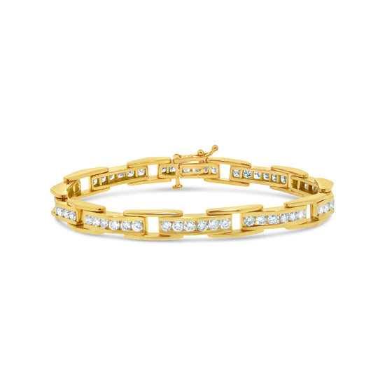 14kt Yellow Gold Diamond Tennis Bracelet