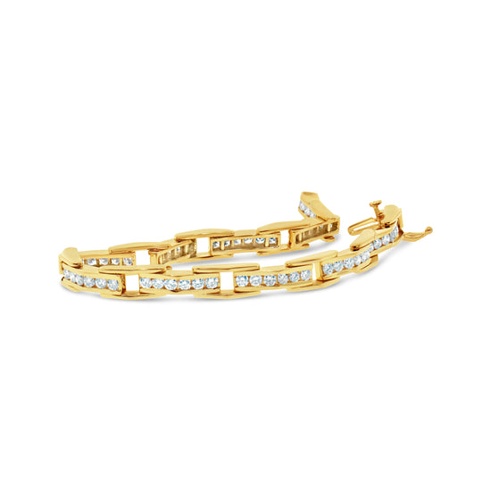 14kt Yellow Gold Diamond Tennis Bracelet