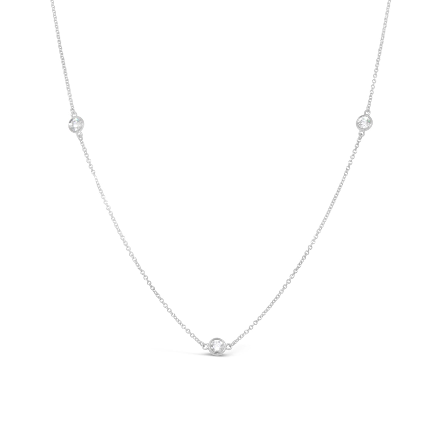 Tiffany & Co.  Platinum Elsa Peretti Diamond by the Yard Necklace