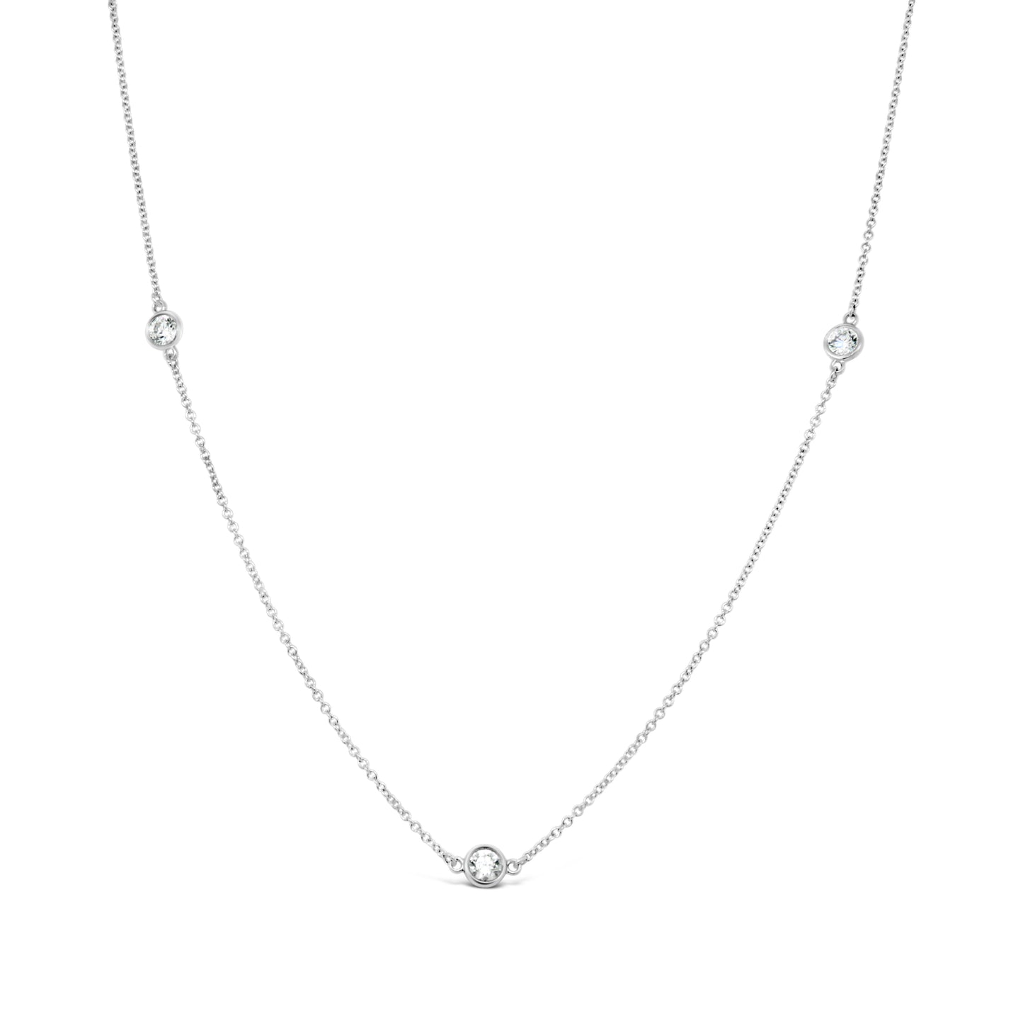 Tiffany & Co.  Platinum Elsa Peretti Diamond by the Yard Necklace