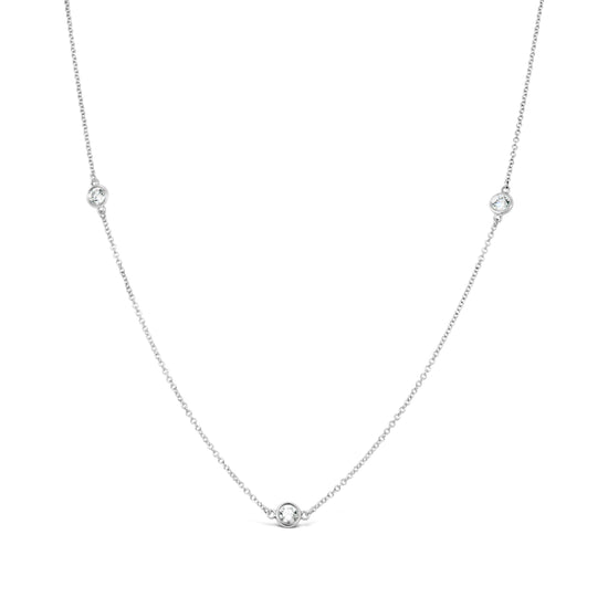 Tiffany & Co.  Platinum Elsa Peretti Diamond by the Yard Necklace