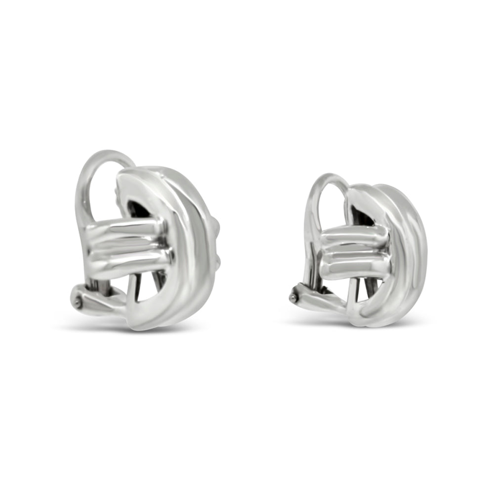 Tiffany and Co. Sterling Silver X Collection Earring Clip-Ons