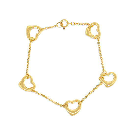 Tiffany and Co. 18kt Yellow Gold Elsa Peretti Heart Bracelet