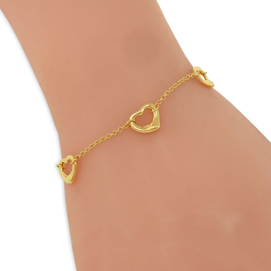 Tiffany and Co. 18kt Yellow Gold Elsa Peretti Heart Bracelet