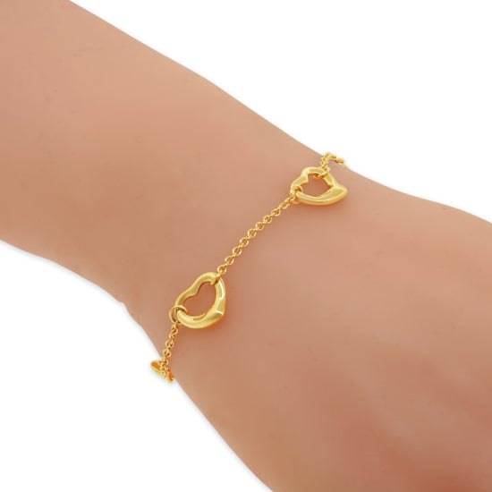 Tiffany and Co. 18kt Yellow Gold Elsa Peretti Heart Bracelet