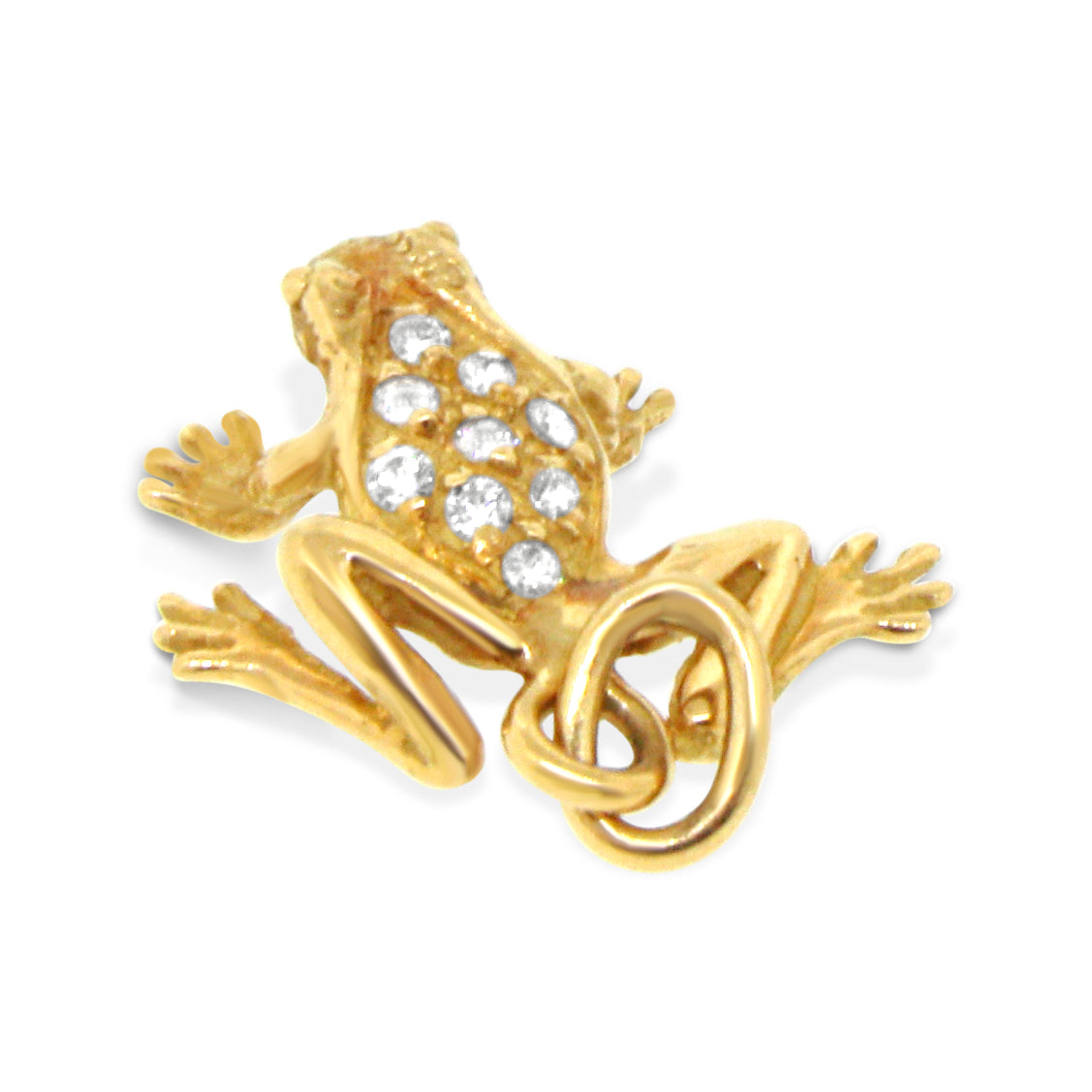 14kt Yellow Gold Frog Pendant with no chain