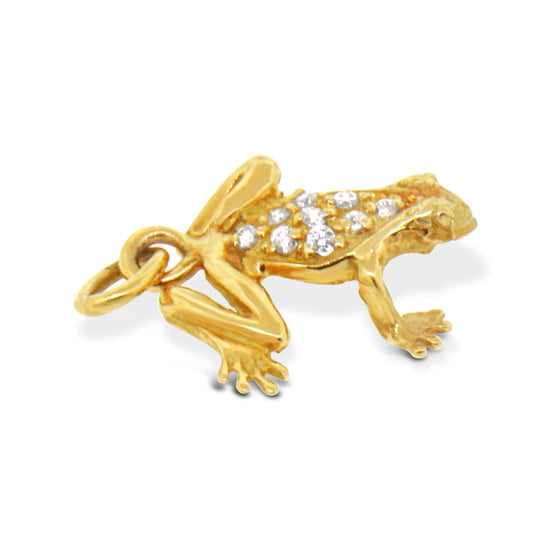 14kt Yellow Gold Frog Pendant with no chain