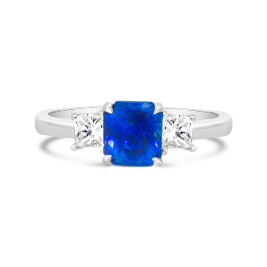 18kt White Gold Sapphire and Diamond Ring