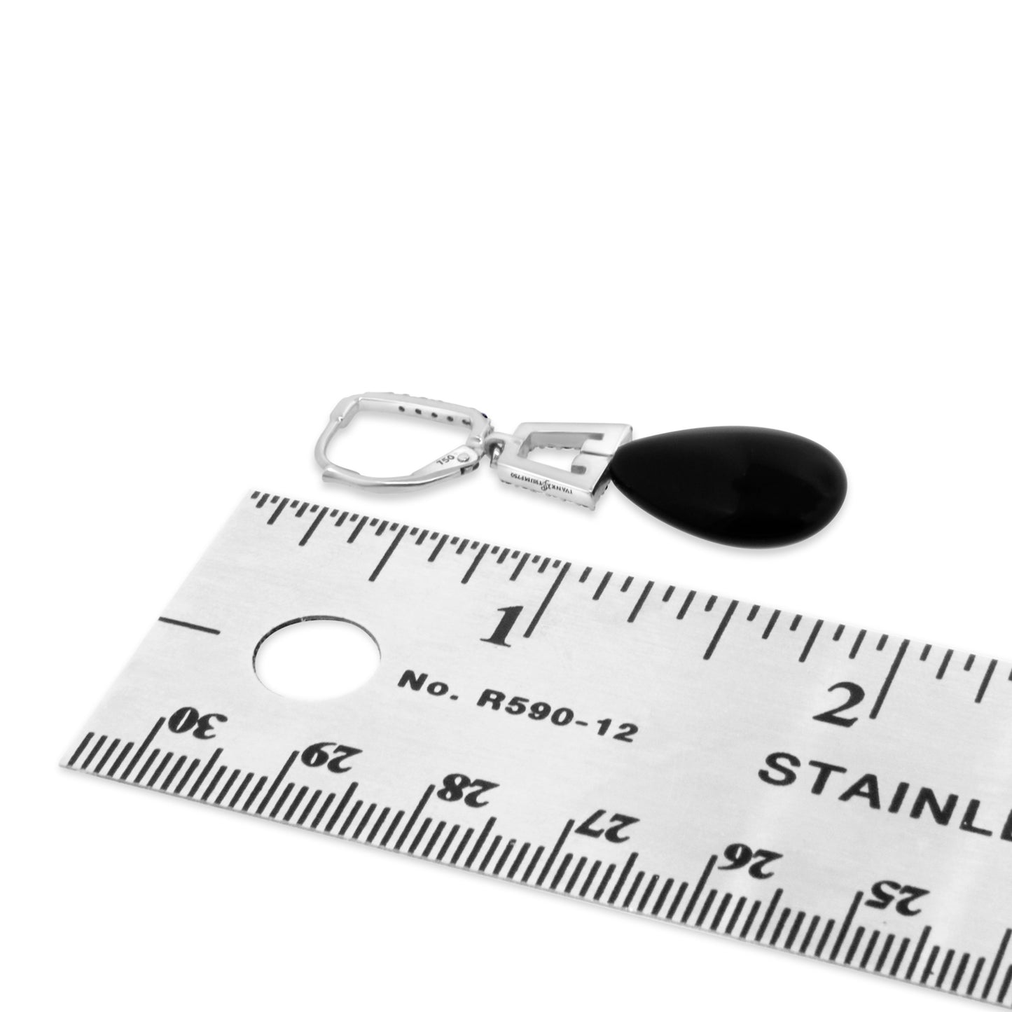 Art Deco Style Onyx and Diamond Dangle Earrings