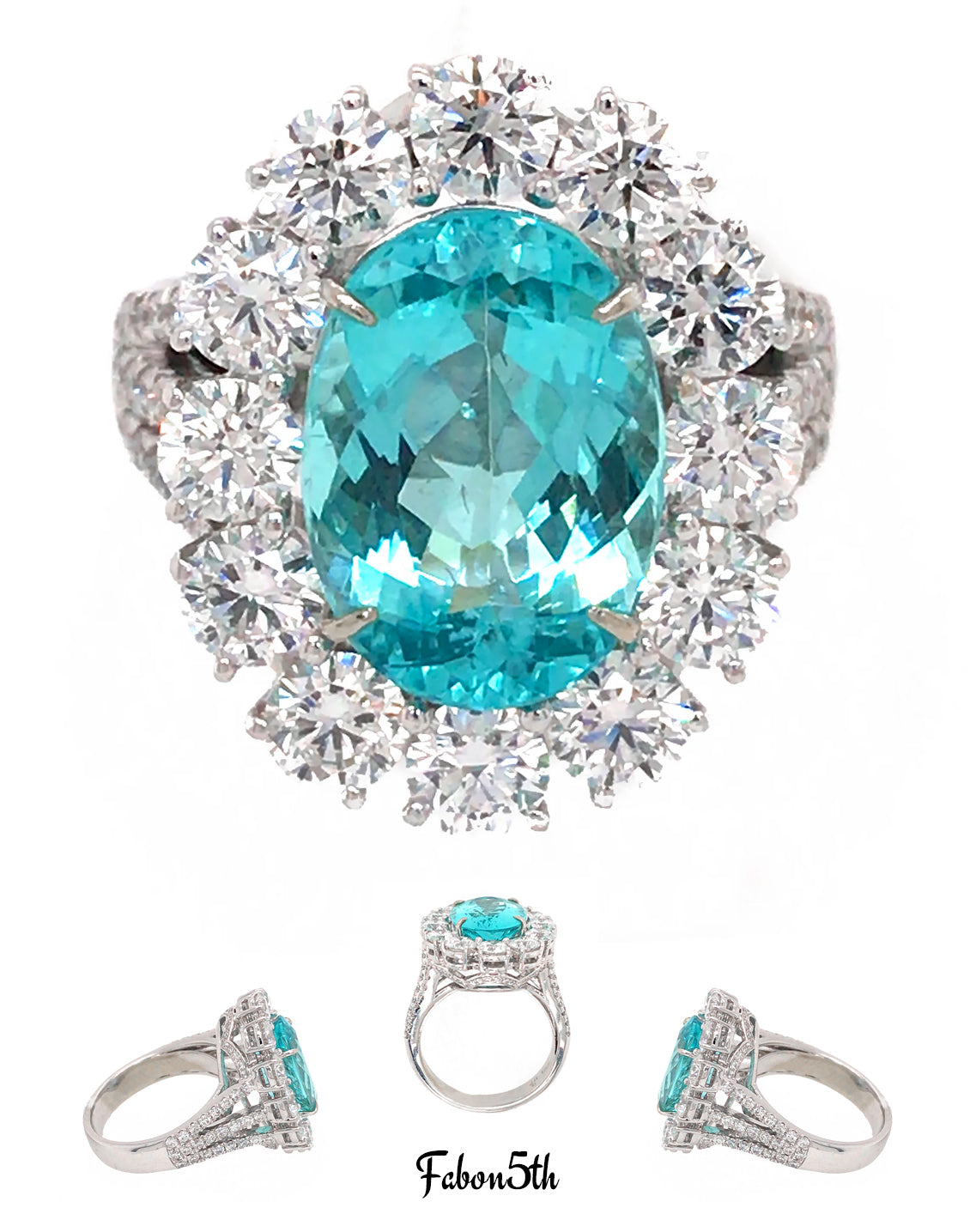 Load image into Gallery viewer, Spectacular Rare Blue Paraiba Tourmaline Ring
