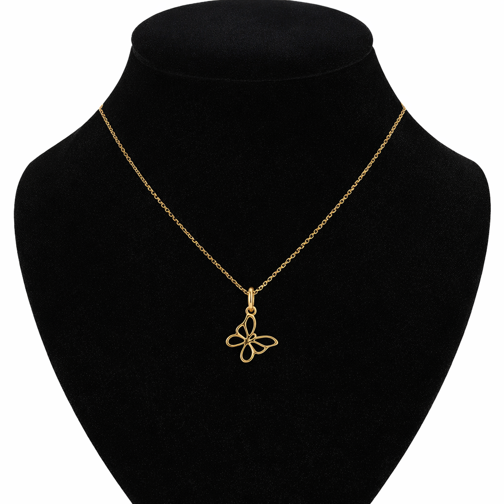 Tiffany & Co. 18k Yellow Gold Butterfly Pendant Necklace