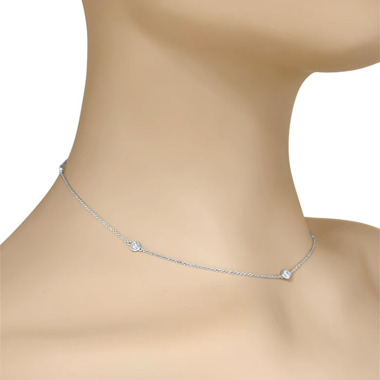 Tiffany & Co.  Platinum Elsa Peretti Diamond by the Yard Necklace